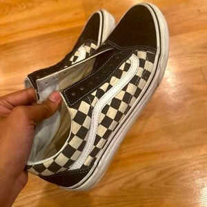 VANS OLD SKOOL PRIMARY CHECKERED SNEAKERS W10 M8.5
